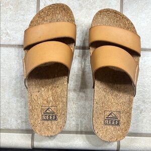 Reef Natural Color Cork Slide Sandals